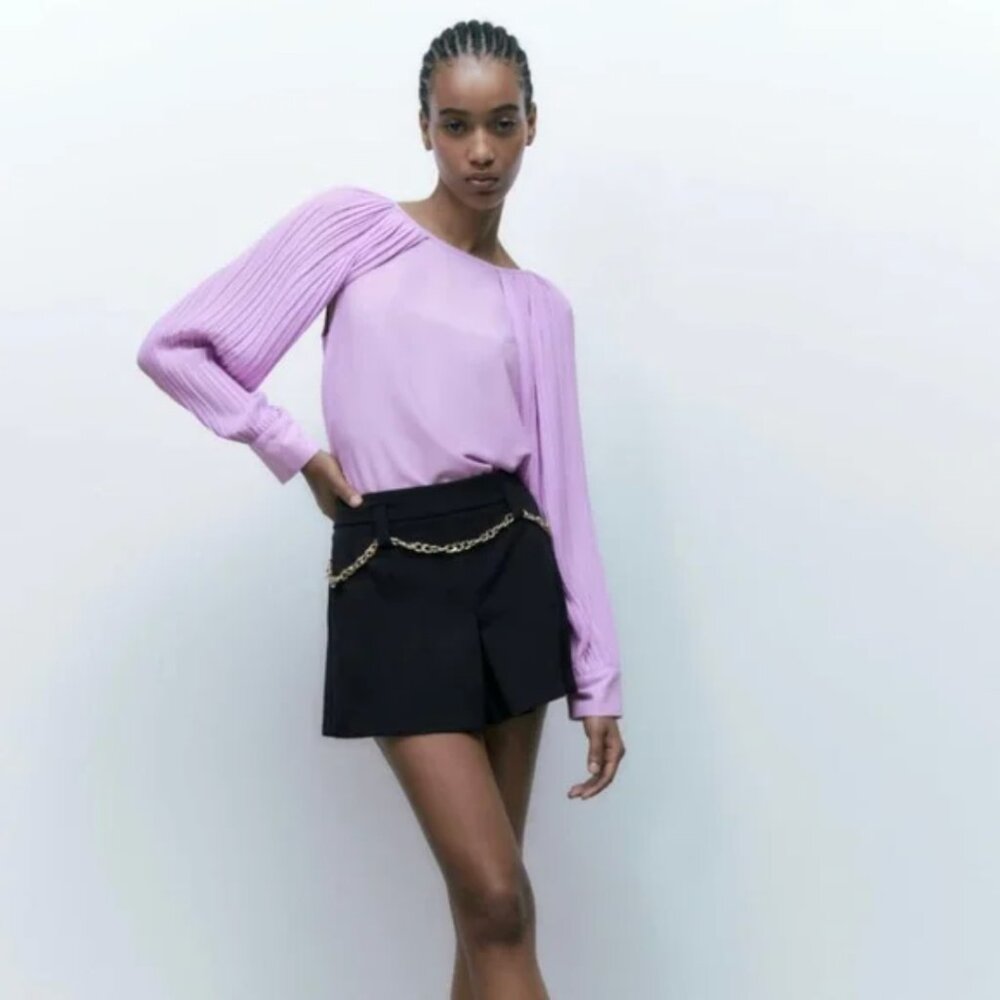 Philosophy Blouse with Pleated Sleeves XS